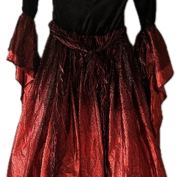 Spirit Halloween Girls Vampire Costume Dress  Gothic Medieval Size M 8-10 - Picture 8 of 9